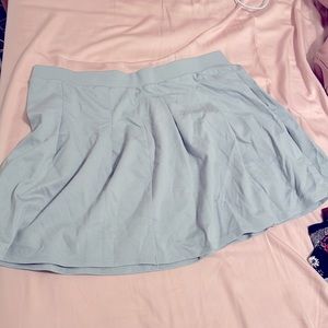 Blue pleated skirt
